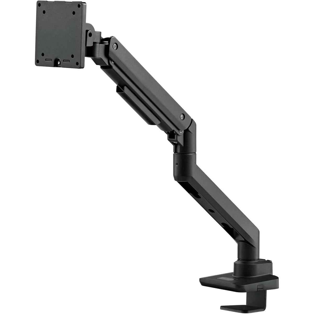 SilverStone ARM14B (Black) Single Monitor Arm w/ Heavy-Duty Gas Spring Design & Versatile Adjustability, For Monitors Up To 49" Size & 20kg Weight, VESA Mounting Interface Standard (MIS), 100mm x 100mm / 75mm x 75 mm Mounting Hole | SST-ARM14