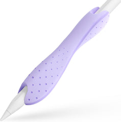 Grip Compatible with Apple Pencil Pro,1st/2nd Generation,USB-C Model,Protective Silicone Sleeve Cover with Anti-Slip Texture,Ergonomic Dual-Head Design,Magnetic Charging and Double Tap,Purple
