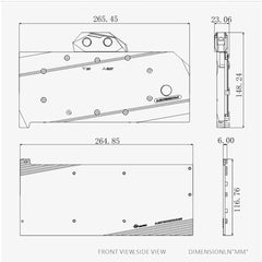 GPU Waterblock for AMD Radeon RX 7900 XTX RX 7900 XT RX 7800 XT Reference Edition, PC GPU Water Liquid Cooling Block Cooler with Backplate