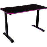 Cooler Master GD120 V1 (Black & Purple) Gaming Desk w/ Steel & Aluminum Body, Full Surface MousePad, 120 x 60 cm (LxW), 3 Levels Height Adjustment, 100KG Tabletop Durability Easy Cable Management | CMI-GD120-PRV1 | - CompuMe
