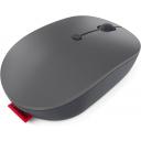 Lenovo Go Multi-Device Wireless Mouse, 2.4GHz Nano USB-C Receiver, Bluetooth, Adjustable DPI, USB-C Rechargeable Battery, Qi Wireless Charging, Ambidextrous, GY51C21211, Grey