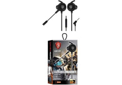 AKZ GM-D1 Wired Gaming Headset, 3.5mm plug, Nickel Plated, Ergonomic design and soft ear pads for extra comfort with High fidelity HD Microphone Compatible with PS4/Smartphone/PC (Black)