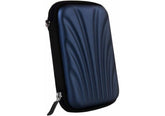 Off-Brand Pouch 2.5" External Hard Drive Case Semi Hard Shell - Zig Zag Navy Blue