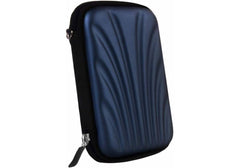 Pouch 2.5" External Hard Drive Case Semi Hard Shell - Zig Zag Navy Blue