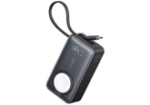 Anker MagGo A1657 - 10,000mAh Power Bank, 35W Output, Built‑In USB‑C Cable, Apple Watch Wireless Charger, LED Display, Travel‑Approved, Black - 18 Month Warranty