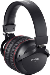 Focusrite Scarlett 2i2 Studio USB-C Audio Interface (4th Generation) with Condenser Microphone and Headphones Bundle with Tripod Mic Stand + Boom, Headphone Holder, Pop Filter & 2x XLR Cable
