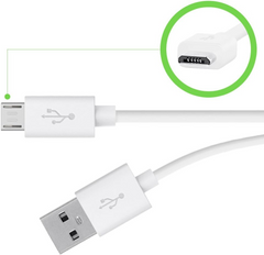Belkin MixIt Colour Range 2m Micro USB Cable for Smartphones and Tablets - White