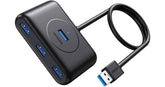 UGREEN USB 3.0 Hub with 1M Long Cable, 4 Port USB Splitter Support 5Gbps Data Transfer