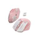 G-550C RGB Wireless USB Gaming Mouse, 6 Buttons, 2.4GHz Receiver, Rechargeable Battery, 10m Range, Adjustable DPI, Plug and Play, for Windows/MAC/Linux/PC/Laptop (Pink)