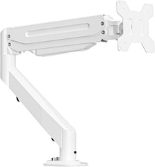 Monitor Mount Gas Spring Monitor Arm Desk Mount Fully Adjustable Fits 17 20 22 23 24 26 27 32 35 inch Monitors Weight Capacity up to 24.25 lbs, White