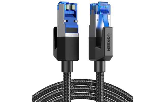 UGREEN 80431 CAT8 ETHERNET CABLE SHIELDED ROUND BRAIDED MODULAR PLUGS - 2M