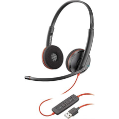 Poly Plantronics - Blackwire 3220 - Wired Dual-Ear (Stereo) Headset with Boom Mic - USB-A to connect to your PC and/or Mac | Blackwire 3220 |