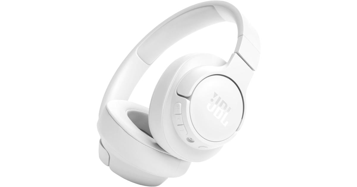 JBL Tune 720BT - Wireless Over-Ear Headphones with JBL Pure Bass Sound, Bluetooth 5.3, Up to 76H Battery Life and Speed Charge, Lightweight, Comfortable and Foldable Design (White)