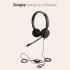 Jabra Evolve 20 Wired Headset (2025 Edition) - Dual-Ear Set for Office and Work from Home - Call Control - Certified for MS Teams - USB-C/A Connectivity - Black