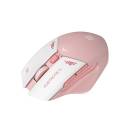 G-550C RGB Wireless USB Gaming Mouse, 6 Buttons, 2.4GHz Receiver, Rechargeable Battery, 10m Range, Adjustable DPI, Plug and Play, for Windows/MAC/Linux/PC/Laptop (Pink)