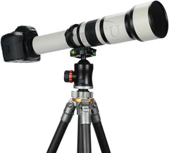 650-1300mm F8 Telephoto Zoom Lens- Manual Cameras Lens for Canon EOS Rebel T Series T8i/T7i/T7/T6/T3i/T2i/4000D/850D/2000D/1200D/SL3/SL2 5D Mark IV/6D Mark II/90D/80D/77D DSLR Cameras