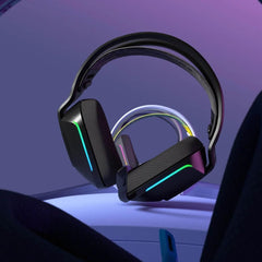Logitech G733 Lightspeed Wireless Gaming Headset, Suspension Headband, Lightsync RGB, Blue VO!CE Mic, PRO-G Audio β Black, Gaming Headset Wireless, PC, PS5, PS4, Switch Compatible