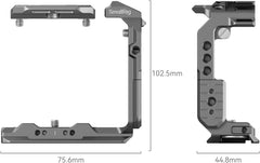 HawkLock Quick Release Half Cage for Sony FX3 / FX30, with Cold Shoe and NATO Rail, Quick Release Plate for Arca, for Sony XLR Handle, for DJI RS 3 / RS 3 Pro/RS 4 / RS 4 Pro Gimbal