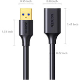 UGREEN USB Extender, USB 3.0 Male to Female Extension Cable USB Cable High Speed Data Transfer Compatible with Webcam, Gamepad, USB Keyboard, Mouse, Flash Drive, Hard Disk, 3M | 30127 | - CompuMe