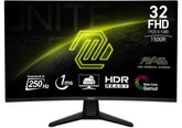 MSI MAG 32C6X 31.5-inch 1920 x 1080 (FHD) Curve 1500R Computer Monitor, 250Hz, Adaptive-Sync, HDR Ready, HDMI, Display Port,VESA Mountable, Tilt, 1ms, Black / 3 Years Warranty