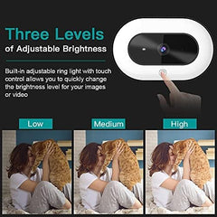 StreamCam N930E with Software, 1080P Webcam with Ring Light and Privacy Cover, Auto-Focus, Plug and Play, Web Camera for Online Learning, Zoom Meeting Skype Teams, PC Mac Laptop Desktop