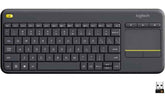 Logitech K400 Plus Wireless (2.4GHz) w/ Built-in Touch Pad Keyboard Up To 10m Range For PC-connected TV, Windows, Android, Chrome OS, Laptop, Tablet - (عربي)