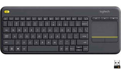 Logitech K400 Plus Wireless (2.4GHz) w/ Built-in Touch Pad Keyboard Up To 10m Range For PC-connected TV, Windows, Android, Chrome OS, Laptop, Tablet - (عربي)