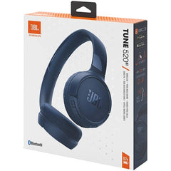 JBL Tune 520BT Bluetooth 5.3 On-Ear Headphones with JBL Pure Bass Sound & Hands-Free Calls 57-Hour Battery Life - Blue