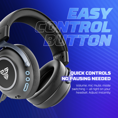 FANTECH Orbita WHG07 2.4G Bluetooth Wireless Gaming Headset 53mm Hi-Fi 7.1 Surround Sound Headphones with Noise Reduction Mic