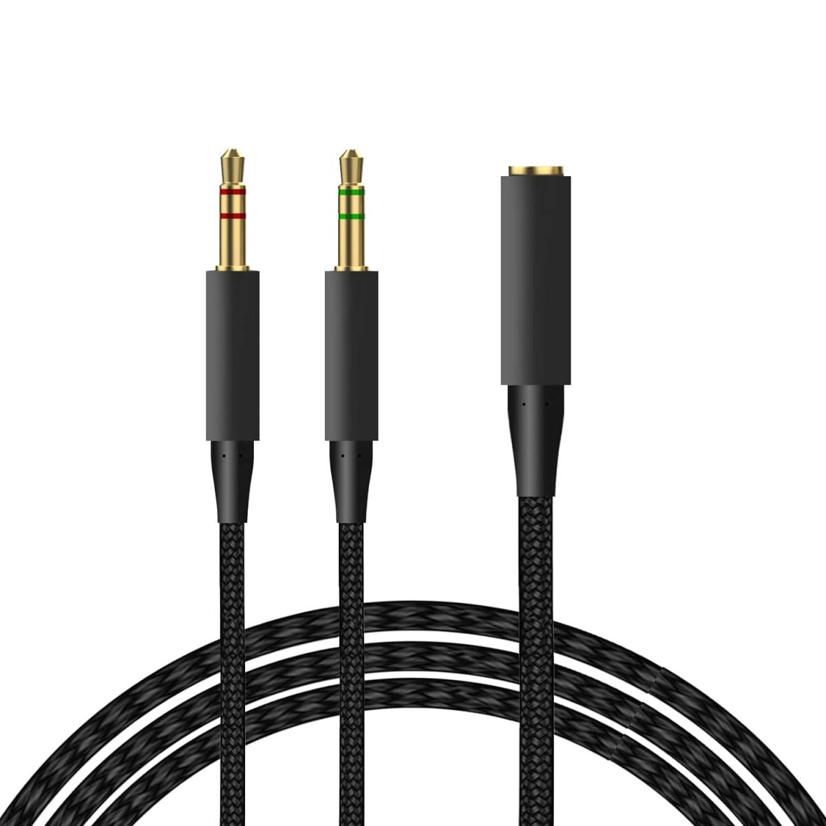 Hyperx Headphone Splitter 2 In 1 Y Splitter Replacement Audio Extension Cable 2m Compatible With Stereo Headset Using 3.5mm Plug - CompuMe Hyperx Headphone Splitter 2 In 1 Y Splitter Replacement Audio Extension Cable 2m Compatible With Stereo Headset Using 3.5mm Plug - CompuMe