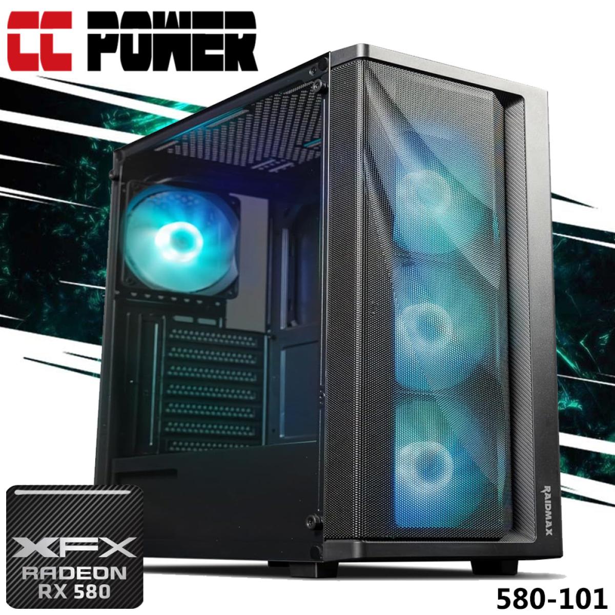 Cc Power 580 101 Gaming Pc 5gen Amd Ryzen 5 6 Cores W/ Amd Radeon Rx 580 Gts 8gb Gddr5 & Advance Air Cooler Cc Power 580 101 Gaming Pc 5gen Amd Ryzen 5 6 Cores W/ Amd Radeon Rx 580 Gts 8gb Gddr5 & Advance Air Cooler