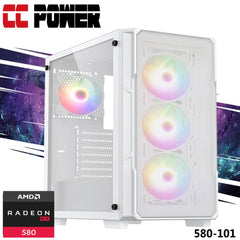 Cc Power 580 101 Gaming Pc 5gen Amd Ryzen 5 6 Cores W/ Amd Radeon Rx 580 Gts 8gb Gddr5 & Advance Air Cooler