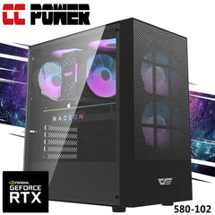 Cc Power 580 102 Gaming Pc 13gen Intel Core I3 4 Cores W/ Amd Radeon Rx 580 Gts 8gb Gddr5 & Advance Air Cooler - CompuMe