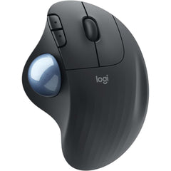 Logitech Ergo M575s Wireless Trackball Mouse, Wireless Ergonomic Mouse With Bluetooth And Encrypted Dongle, Comfortable Thumb Control, Precise And Smooth Tracking, For Pc/mac Black Blue Ball