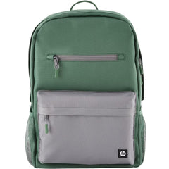 Hp Campus Backpack For 15.6" Laptop 17l Punure Proof Zippers Padded Pocket Water Resistant Green - CompuMe