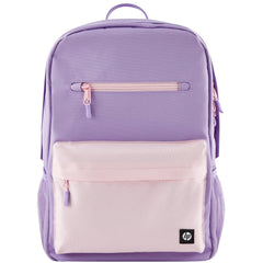 Hp Campus Backpack For 15.6" Laptop 17l Punure Proof Zippers Padded Pocket Water Resistant Lavender - CompuMe