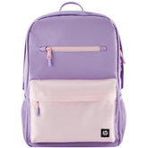 Hp Campus Backpack For 15.6" Laptop 17l Punure Proof Zippers Padded Pocket Water Resistant Lavender - CompuMe