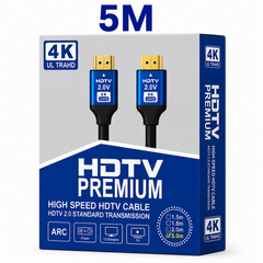 HDMI 2.0 Premium High-Speed 4K UHD Cable 5M with ARC Support | 5 Meter HDMI Cable