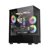 K Gaming C03 Tower 3 ARGB Fans Case Black, cases
