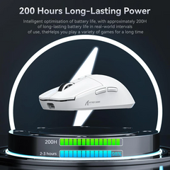 Attack Shark X6 PAW-3395 Wireless Gaming Mouse – Tri-Mode, 26000 DPI, 49g, White