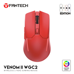 Fantech Venom II WGC2 Wireless 2.4Hz Gaming Mouse VIBE Edition - RED