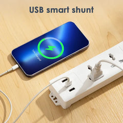 Deli ET407 Power Strip - 2 inputs, 3 USB 2M