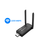 WiFi Adapter DM AD085 USB 2.0 High Speed 1300Mbps Wireless Adapter for PC Laptop - Dual Band 2.4/5.8GHz - External Antenna 10dBi for Powerful Reception