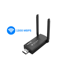 WiFi Adapter DM AD085 USB 2.0 High Speed 1300Mbps Wireless Adapter for PC Laptop - Dual Band 2.4/5.8GHz - External Antenna 10dBi for Powerful Reception