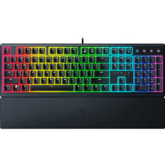 Razer Ornata V3 Gaming Low-Profile Keys Mecha-Membrane Switches 10-Zone RGB Lighting Spill-Resistant Magnetic Wrist Wrest - Black