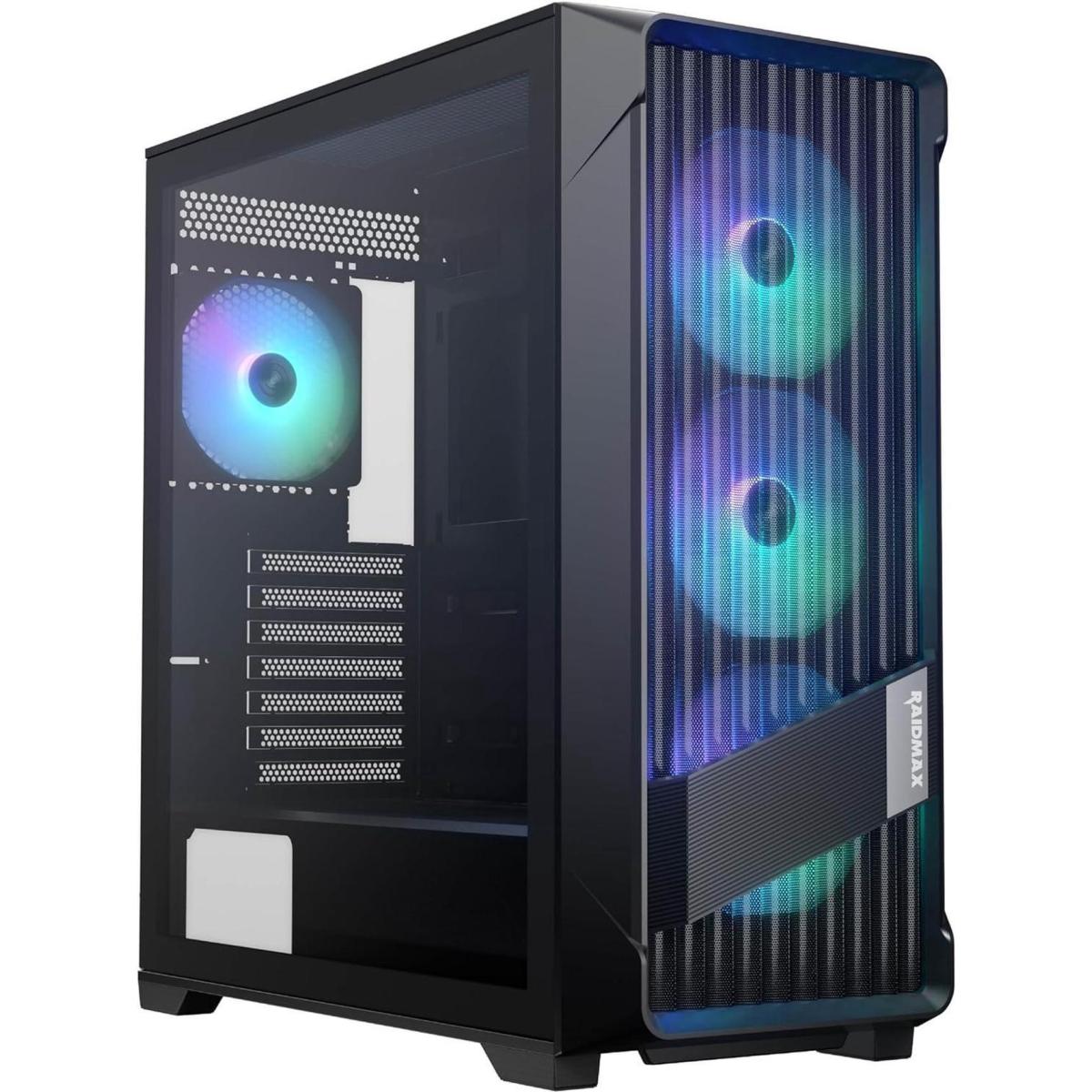 Raidmax Meshian X603 Lite Atx Mesh Front Tempered Glass 4x 120mm Argb Fan Preinstalled Supports Up To 400mm Gpu Black - CompuMe Raidmax Meshian X603 Lite Atx Mesh Front Tempered Glass 4x 120mm Argb Fan Preinstalled Supports Up To 400mm Gpu Black - CompuMe
