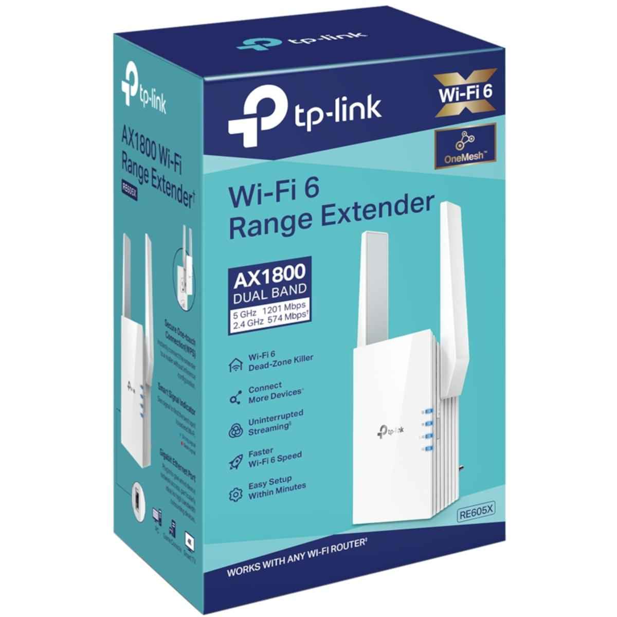 Tp Link Re605x Ax1800 Wifi 6 Extender Internet Booster Covers Up To 1500 Sq.ft & 30 Devices Dual Band Repeater Up To 1.8gbps Speed Ap Mode Gigabit Port