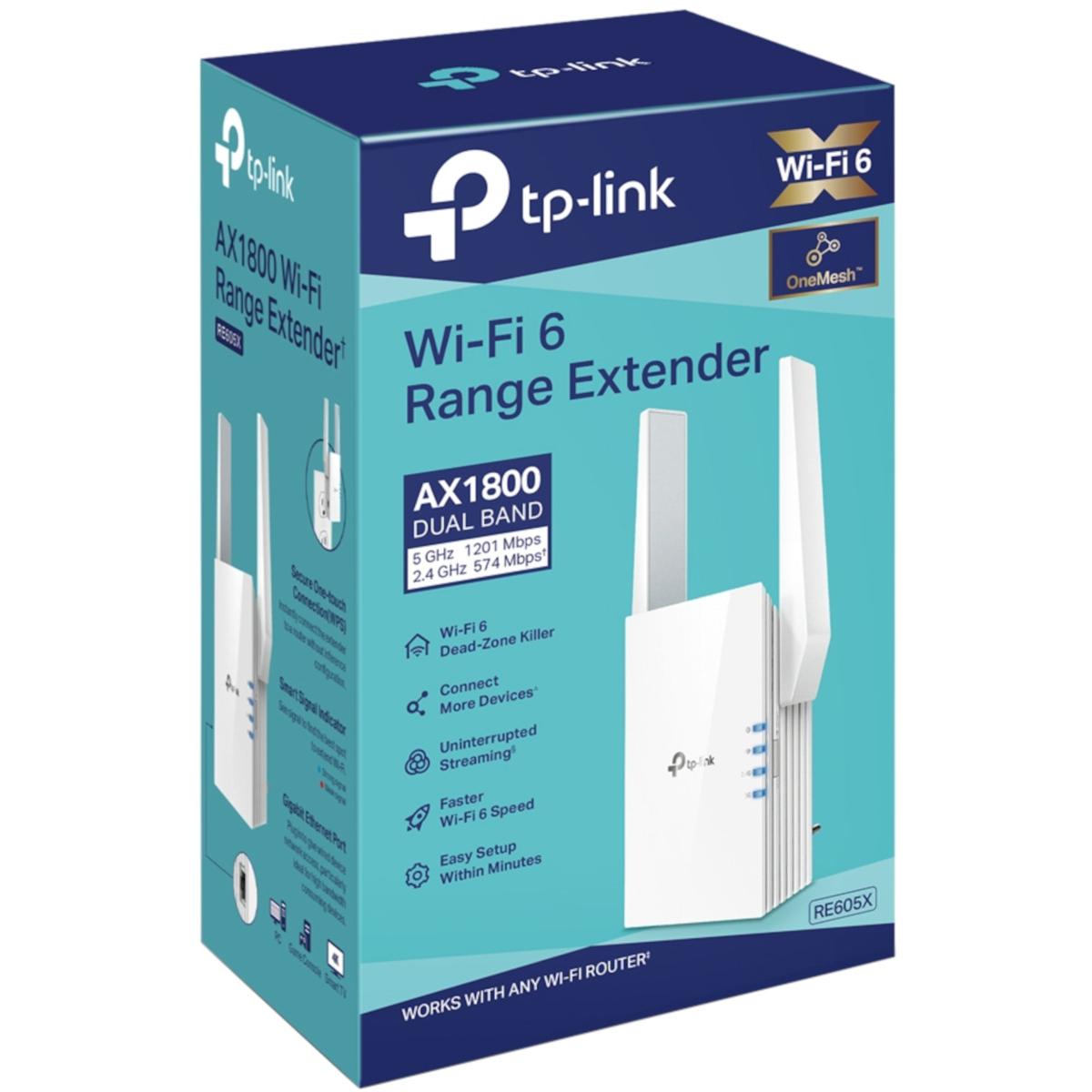 Tp Link Re605x Ax1800 Wifi 6 Extender Internet Booster Covers Up To 1500 Sq.ft & 30 Devices Dual Band Repeater Up To 1.8gbps Speed Ap Mode Gigabit Port - CompuMe Tp Link Re605x Ax1800 Wifi 6 Extender Internet Booster Covers Up To 1500 Sq.ft & 30 Devices Dual Band Repeater Up To 1.8gbps Speed Ap Mode Gigabit Port - CompuMe