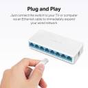 MERCUSYS 8-Port 10/100Mbps Desktop Ethernet Switch/Hub, Ultra-Compact Design, Plug & Play, no configuration required (MS108)