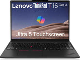 Lenovo ThinkPad T16 Business AI PC Laptop, 16" FHD+ Touchscreen, Intel 12-Core Ultra 5 125U (> i7-1355U), 5MP IR Webcam, IST Computer Customized 16GB/32GB/64GB DDR5 RAM, 512GB/1TB/2TB SSD, Win 11 Pro